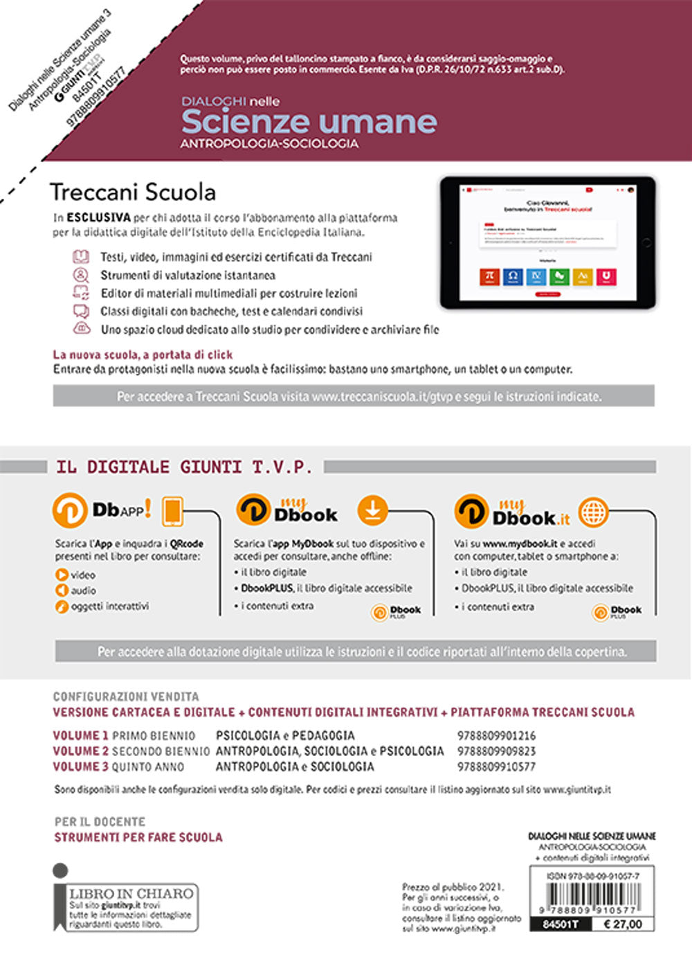 Dialoghi nelle scienze umane 5° Anno + Saperi Fondamentali