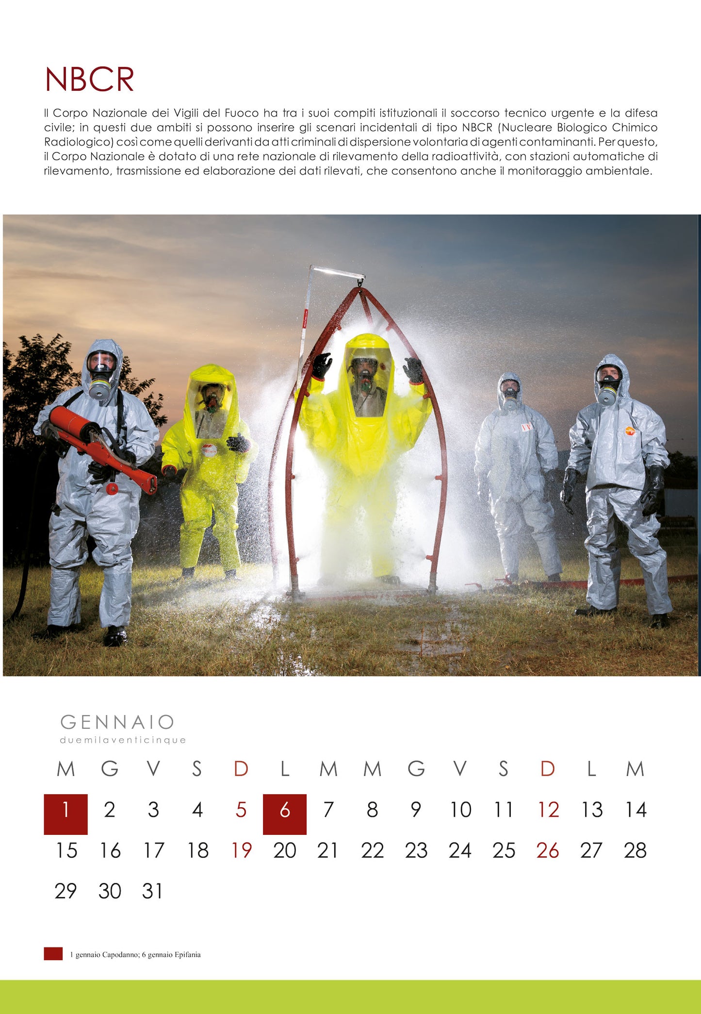Calendario duemilaventicinque Vigili del Fuoco. Gioco di Squadra