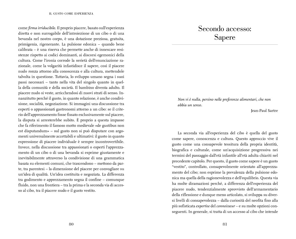 Il gusto come esperienza. Riflessioni di filosofia ed estetica del cibo