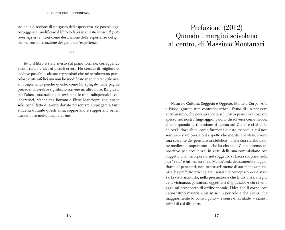 Il gusto come esperienza. Riflessioni di filosofia ed estetica del cibo