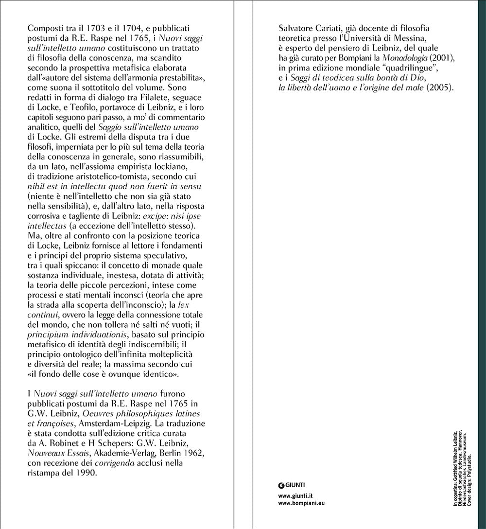 Nuovi saggi sull'intelletto umano. Con un saggio di Pietro Emanuele - Testo francese a fronte