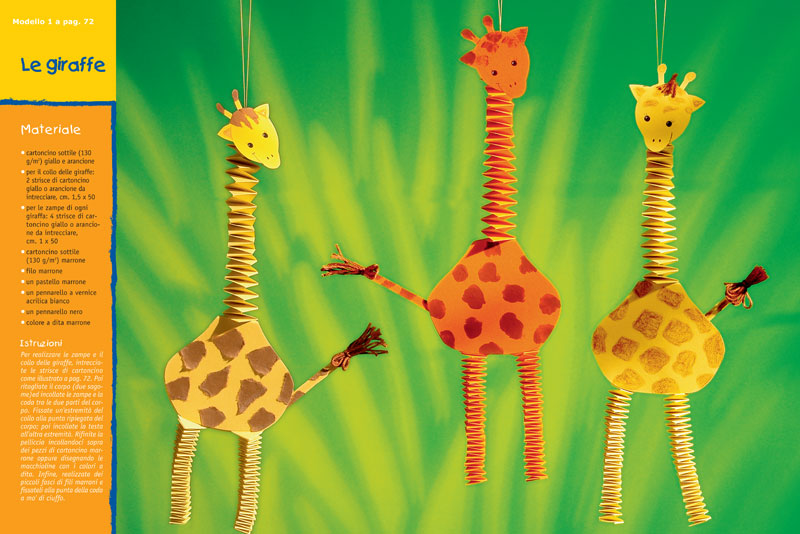 Idee creative per bambini. Divertirsi con la carta e il cartoncino. Con cartamodelli.