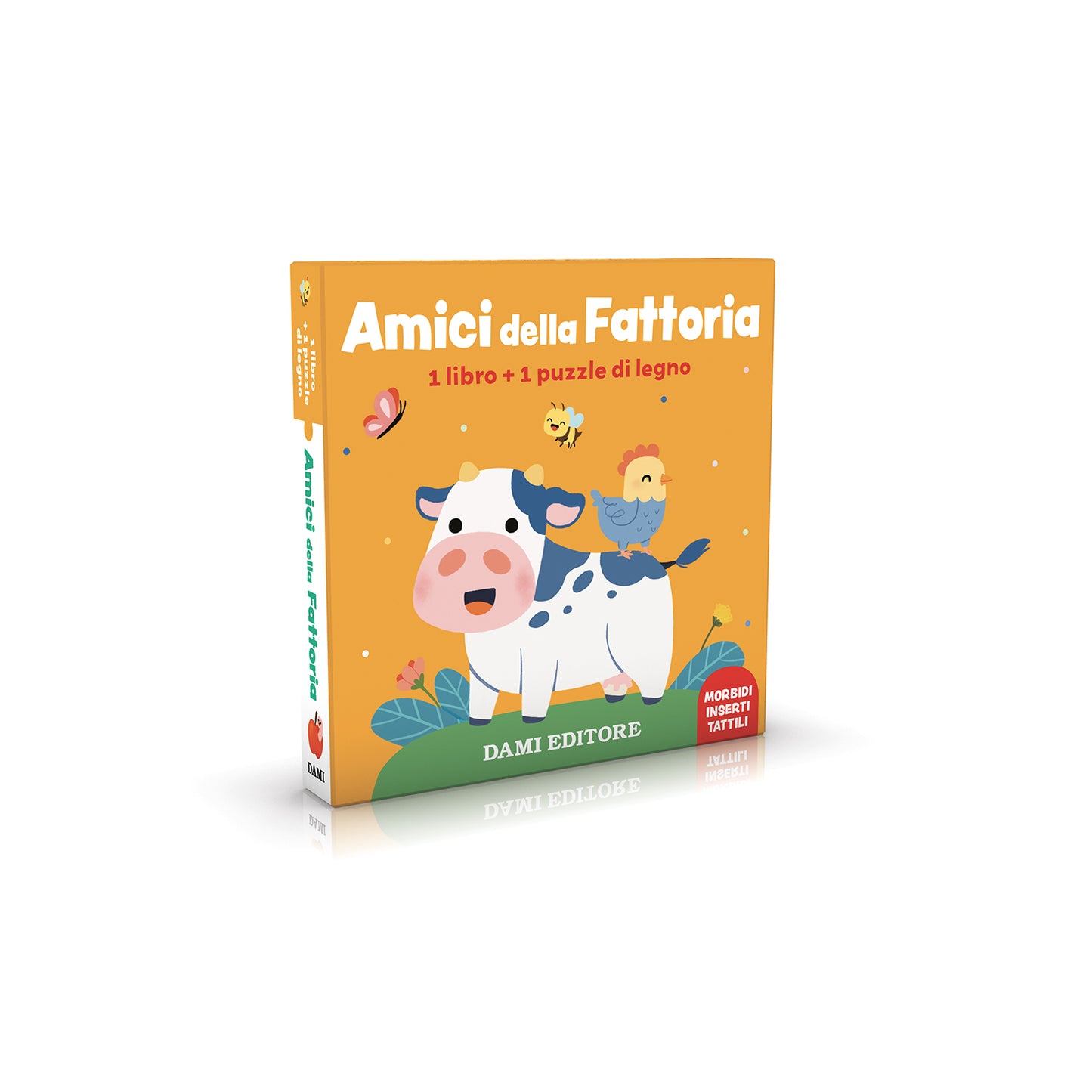 Amici della fattoria. 1 libro + 1 puzzle di legno