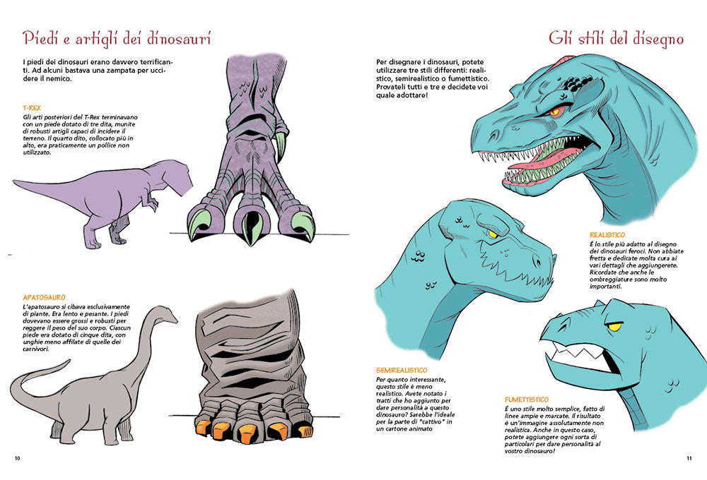 Disegnare dinosauri. Corso di disegno
