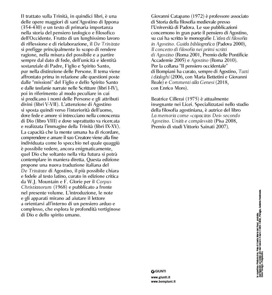 La trinità. Testo latino a fronte