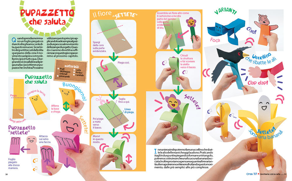 Crea tu!. Con la carta e materiale di recupero