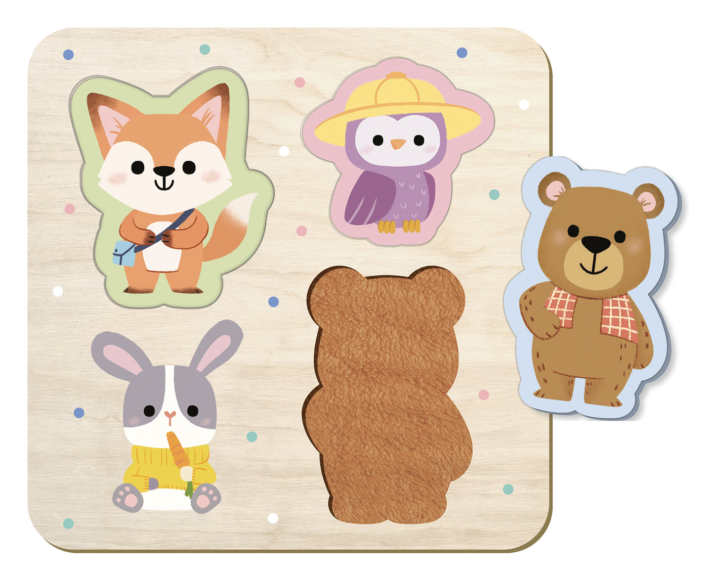 Amici del bosco. 1 libro + 1 puzzle di legno