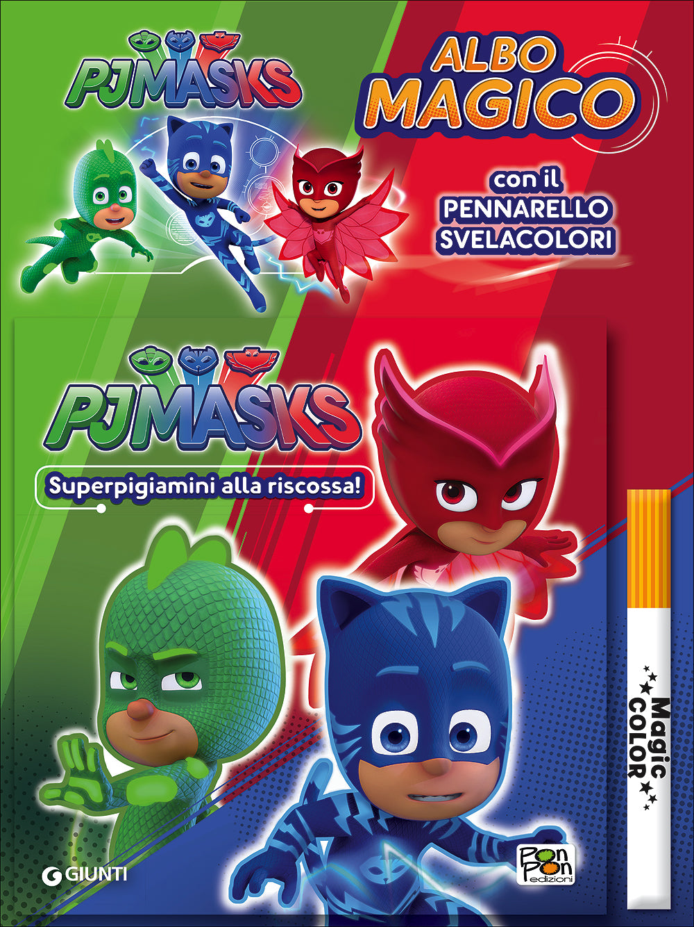 Albo Magico Pj Masks - Superpigiamini alla riscossa!. Con il pennarello svelacolori