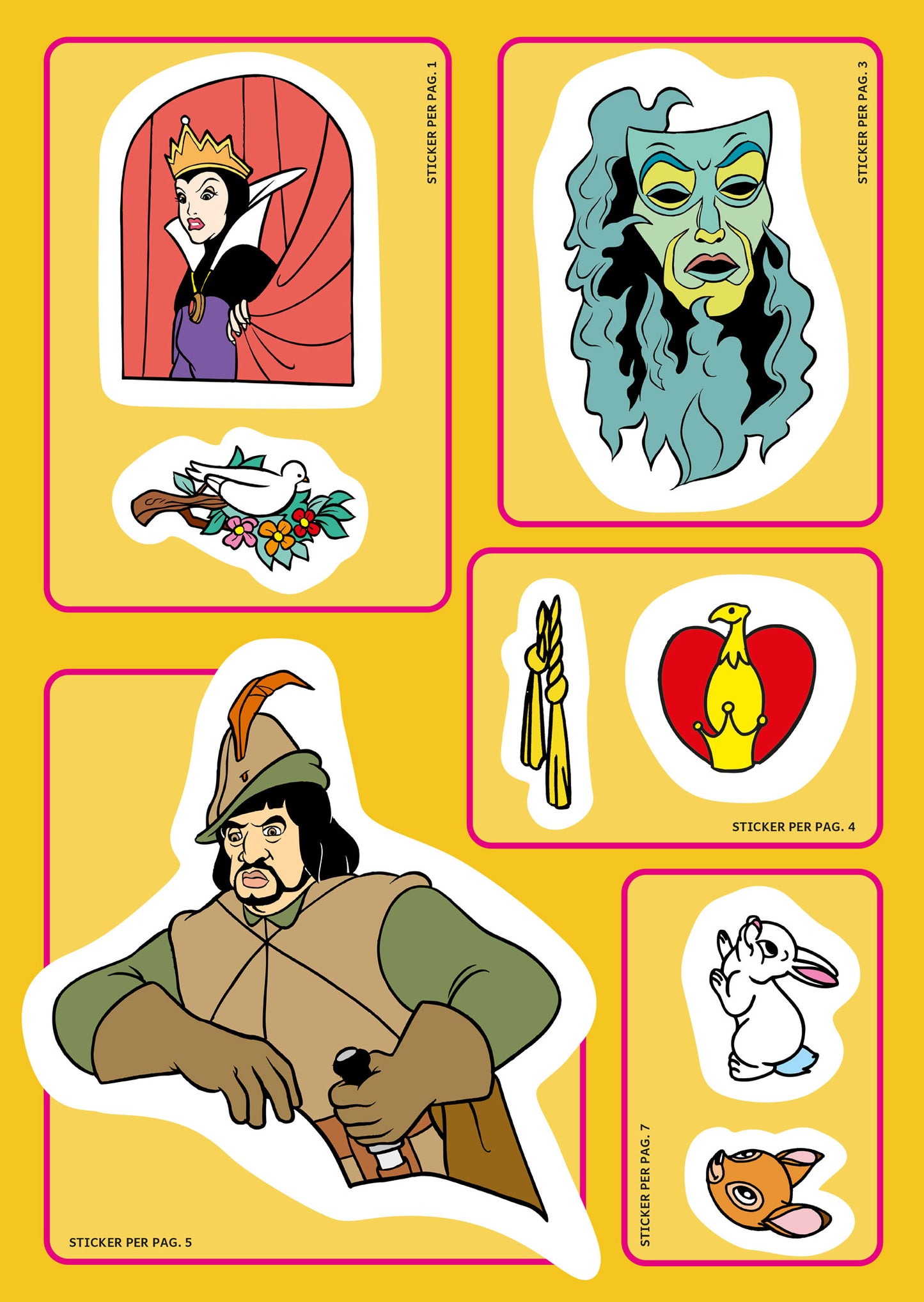 Biancaneve e i Sette Nani Staccattacca&colora