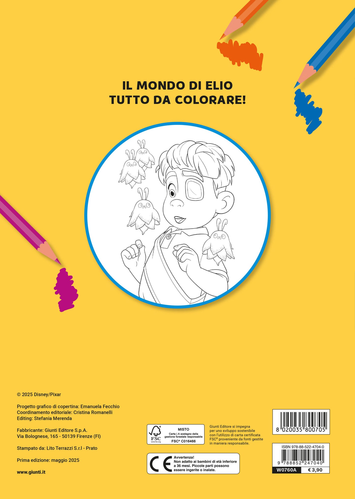 Elio Primo album da colorare. Avventura fra le stelle