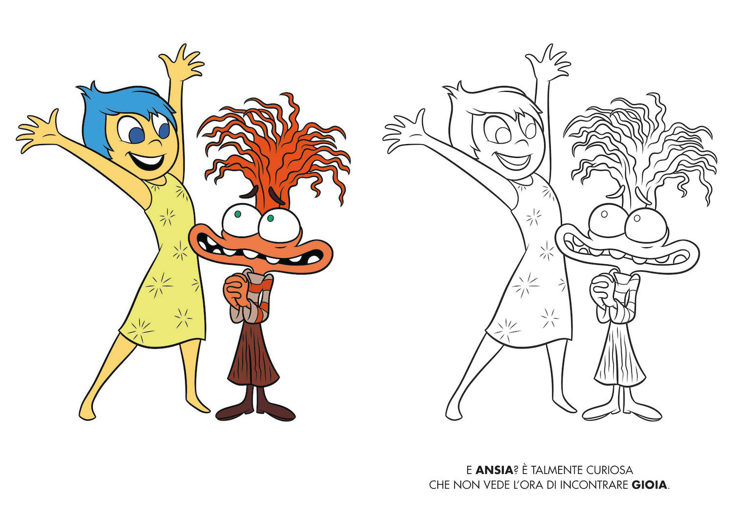 Inside Out 2 Primo album da colorare. Si cresce, si cambia!