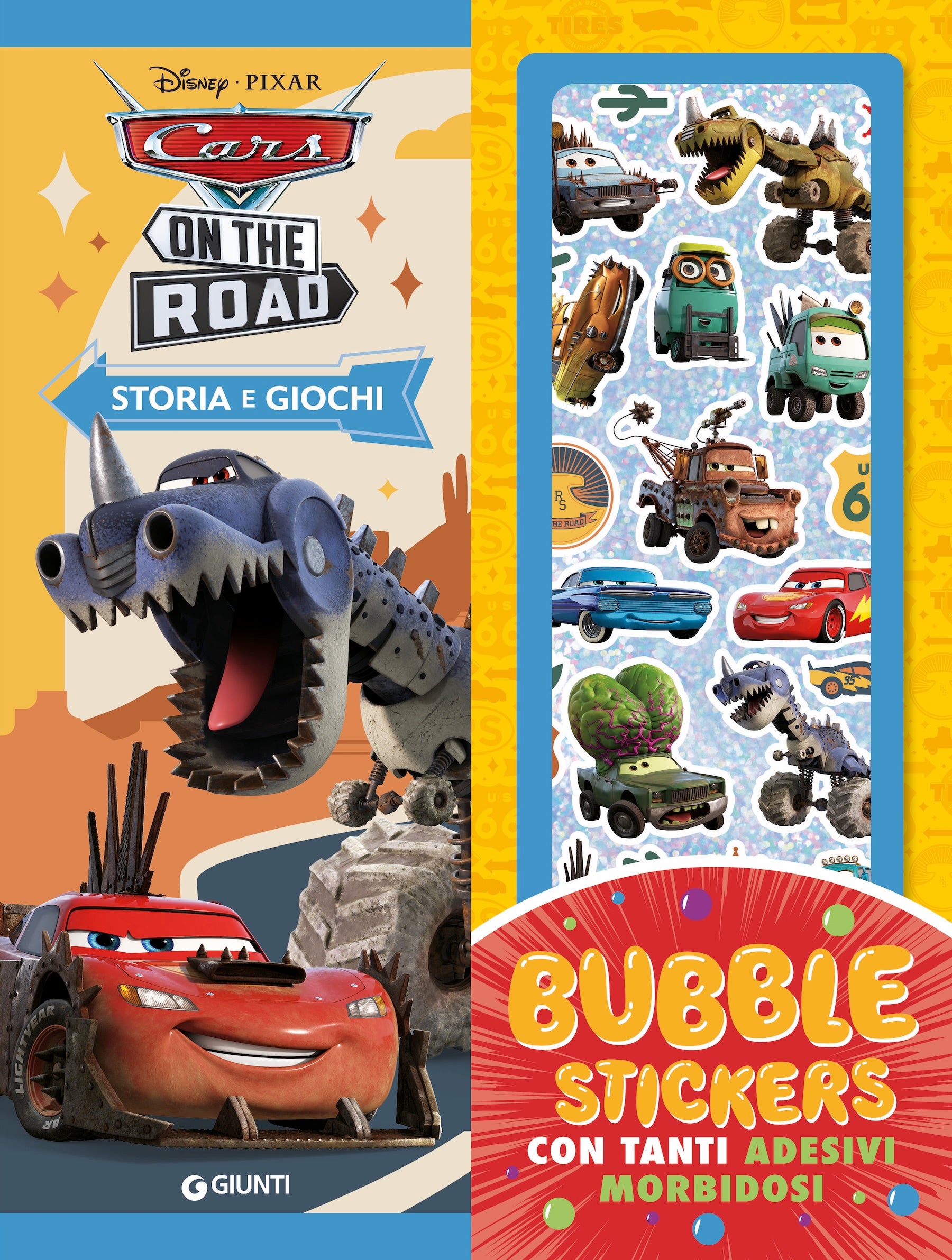 Cars on the road Bubble Stickers. Storia e giochi