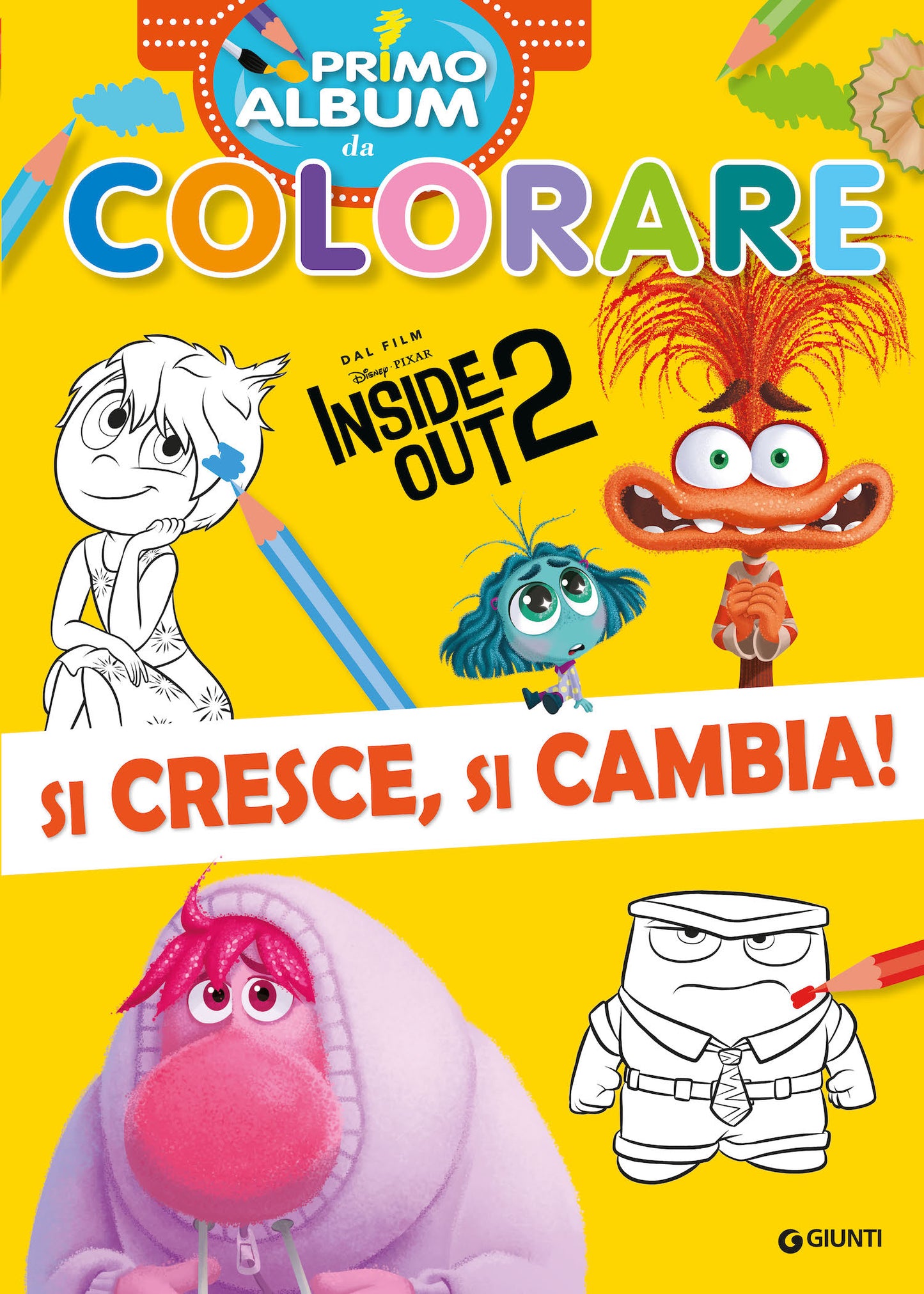 Inside Out 2 Primo album da colorare. Si cresce, si cambia!