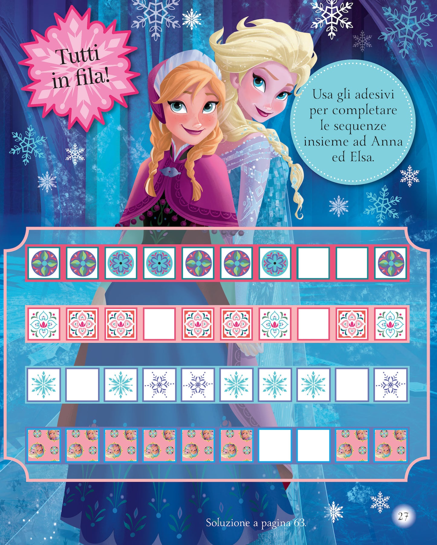Frozen 1000 sticker. Tanti giochi e attività