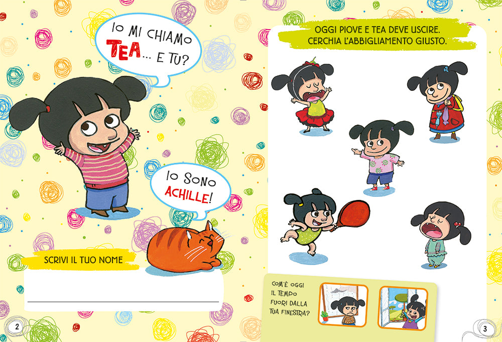 Tea. Colora e gioca nei giorni di pioggia