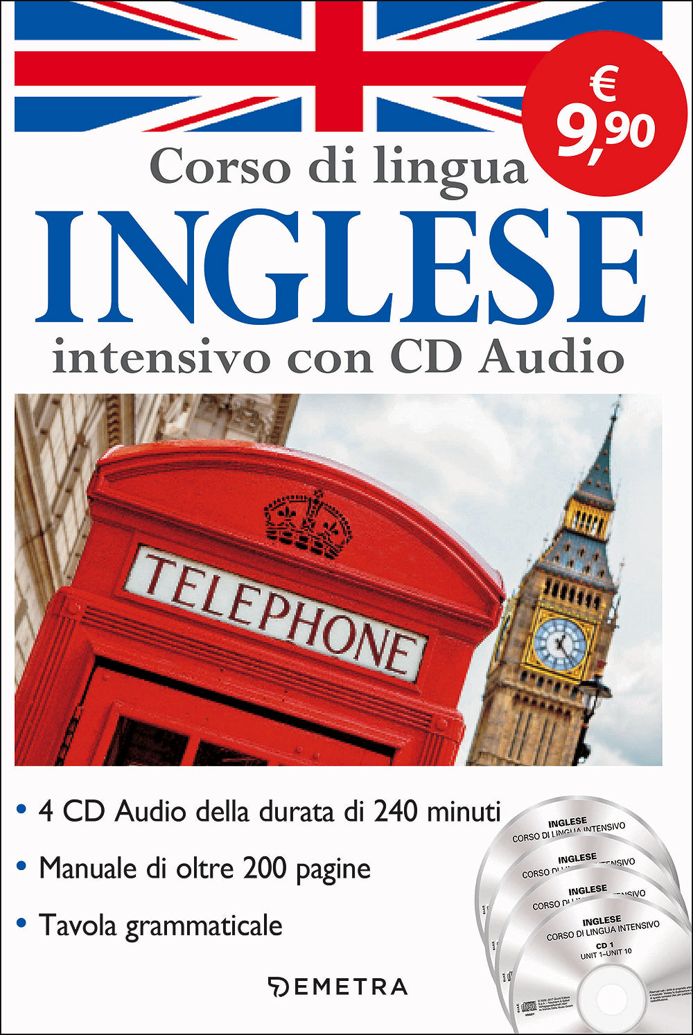 Corso di lingua Inglese intensivo con CD Audio. 4 CD della durata di 240 minuti - Manuale di oltre 200 pagine - Tavola grammaticale