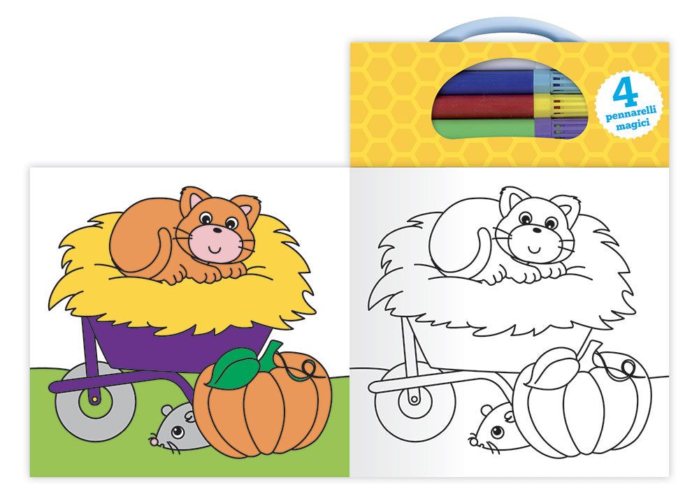 Colora la fattoria con i pennarelli magici