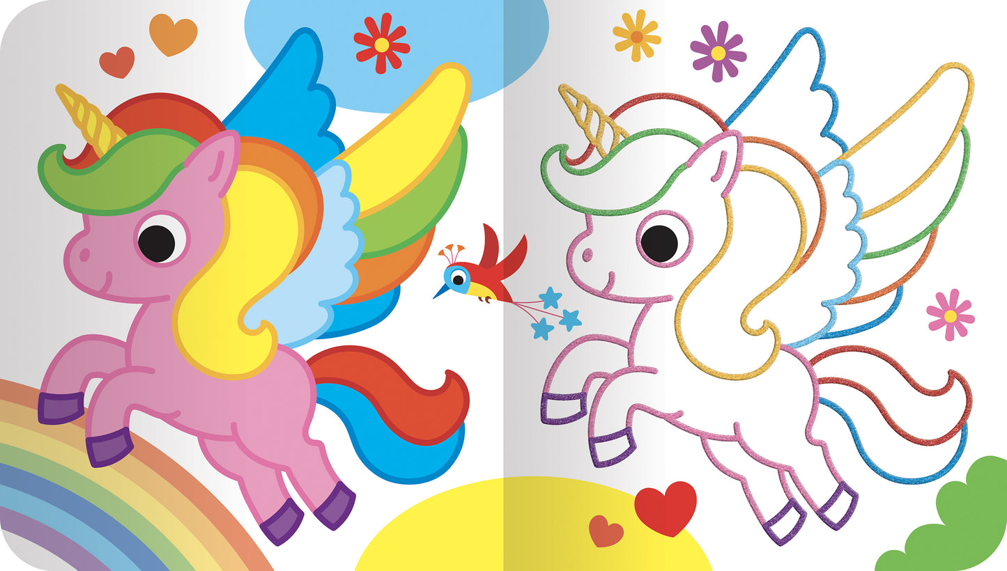 Colora i mondi magici scintillanti