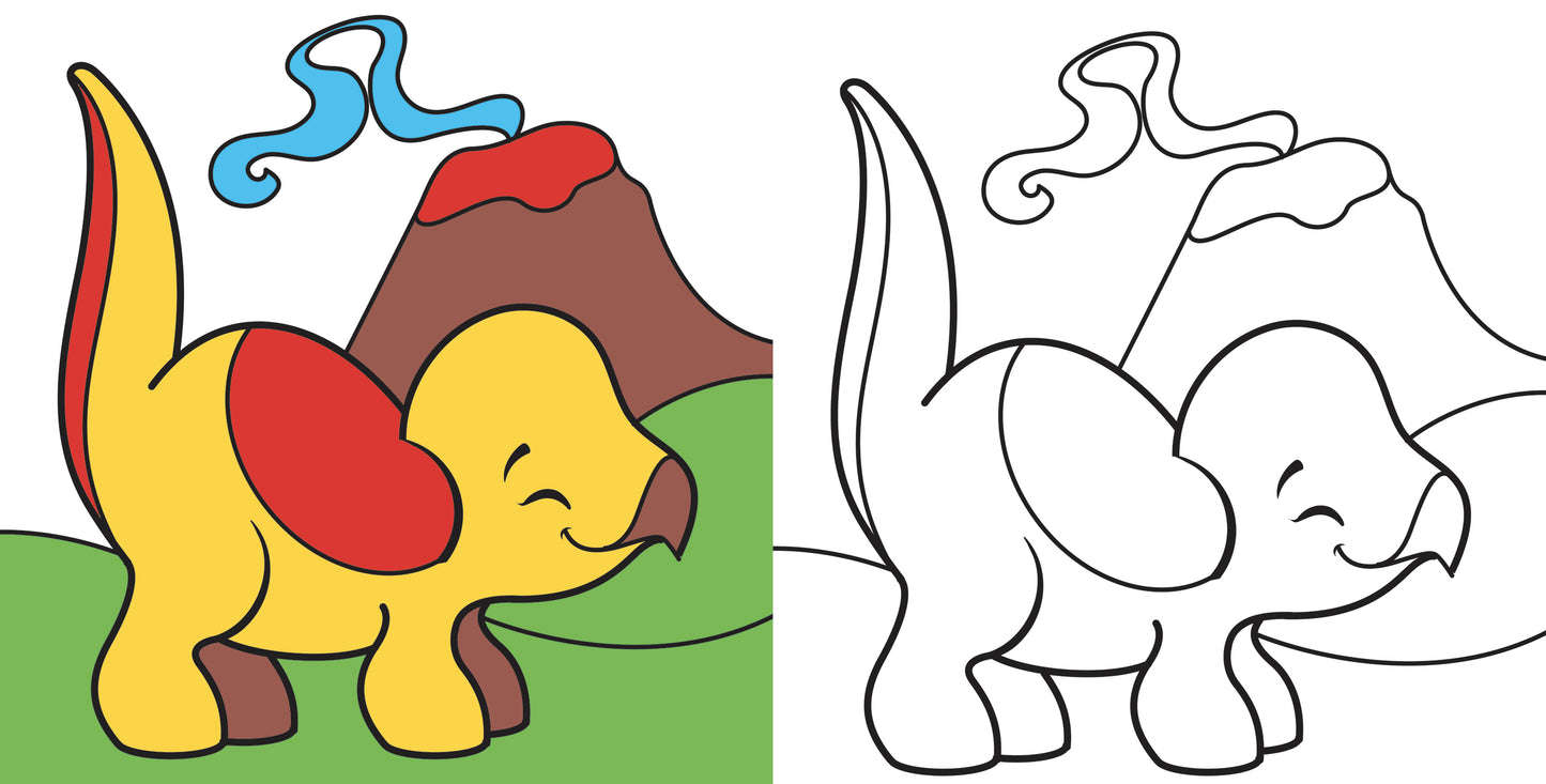 Dinosauri. Tanti simpatici dinosauri tutti da colorare