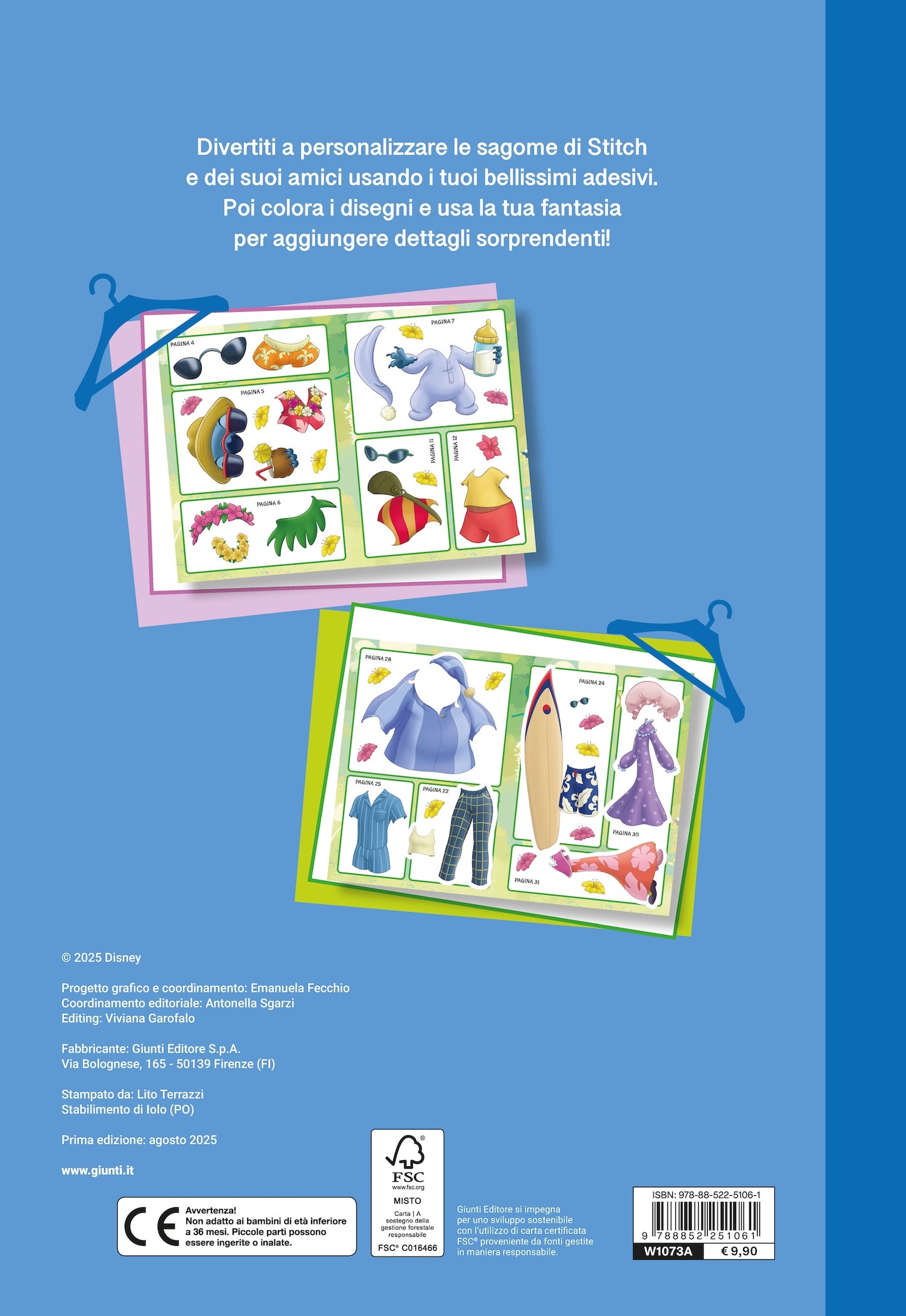 Lilo&Stitch Staccattacca&colora Special Vesti i personaggi. Più di 50 adesivi