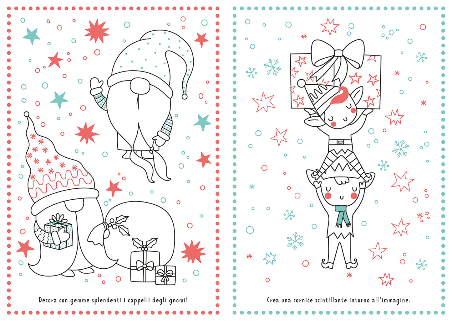 Magia di Natale. Colora con i glitter. Colora con i glitter