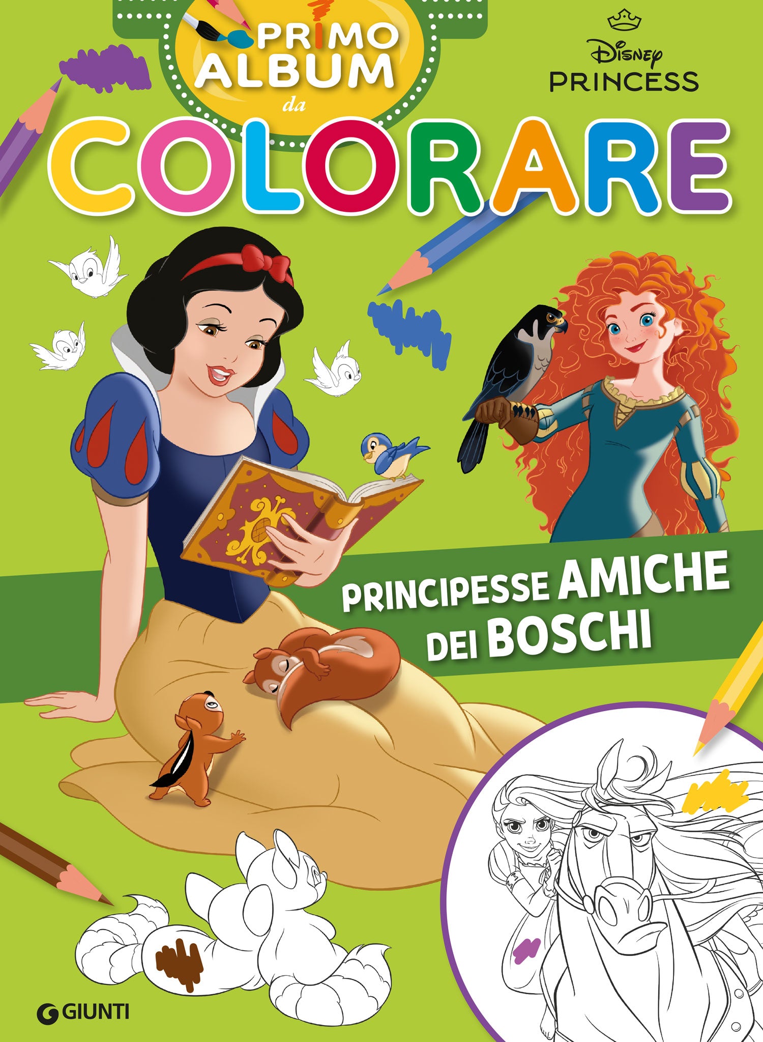 Principesse Amiche dei boschi Primo album da colorare Disney