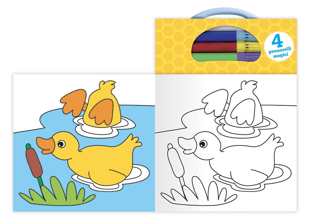 Colora la fattoria con i pennarelli magici