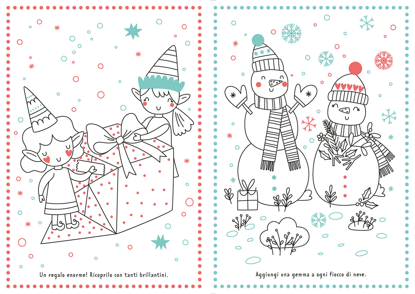 Magia di Natale. Colora con i glitter. Colora con i glitter