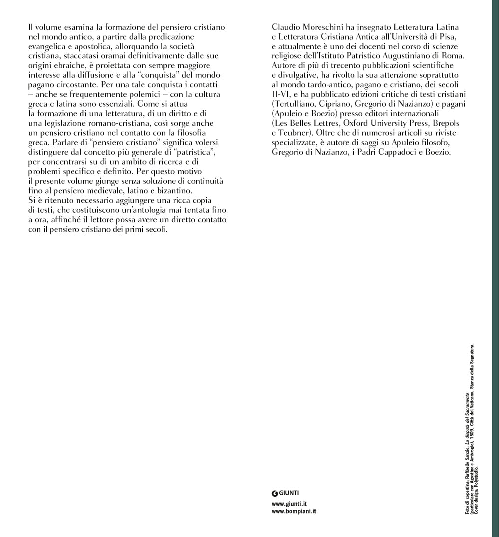 Storia del pensiero cristiano tardo-antico