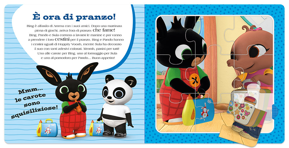 Il libro puzzle di Bing. Contiene 4 puzzle