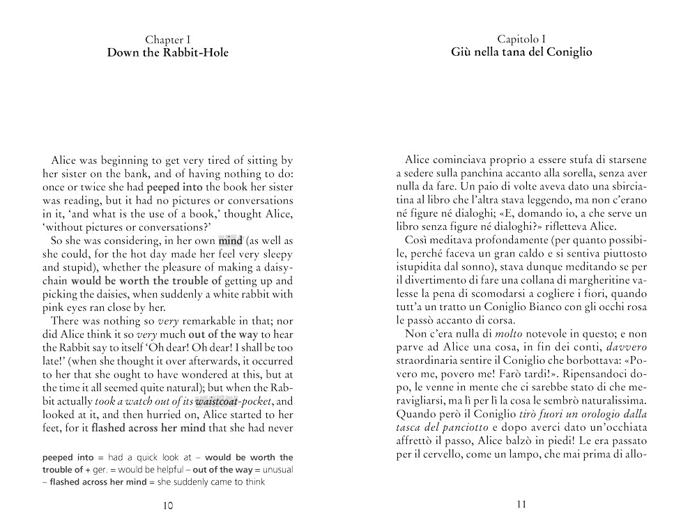 Alice's Adventures in Wonderland. con testo italiano a fronte e note linguistiche