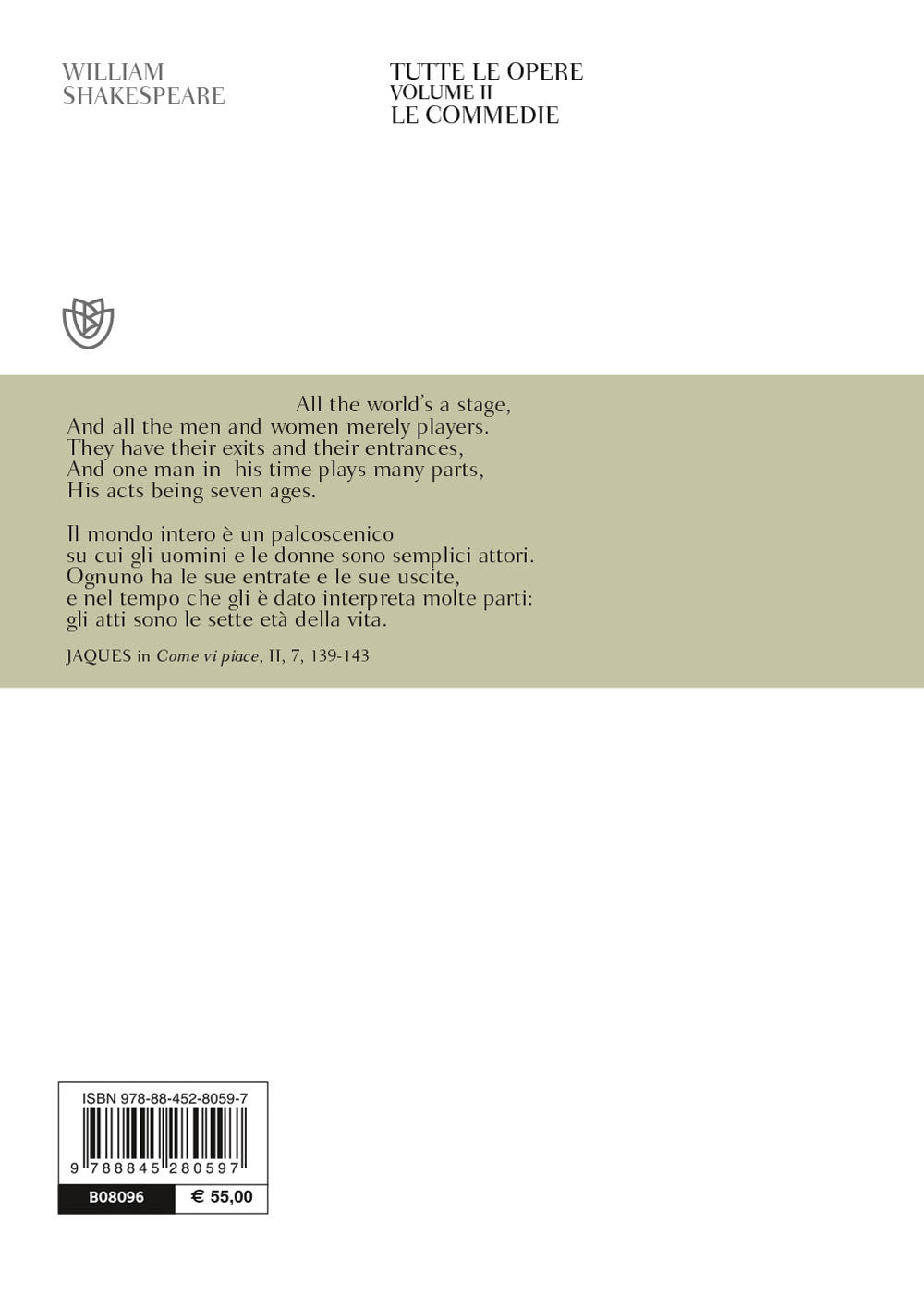 Tutte le opere. Vol. 2: Le commedie. Testo inglese a fronte