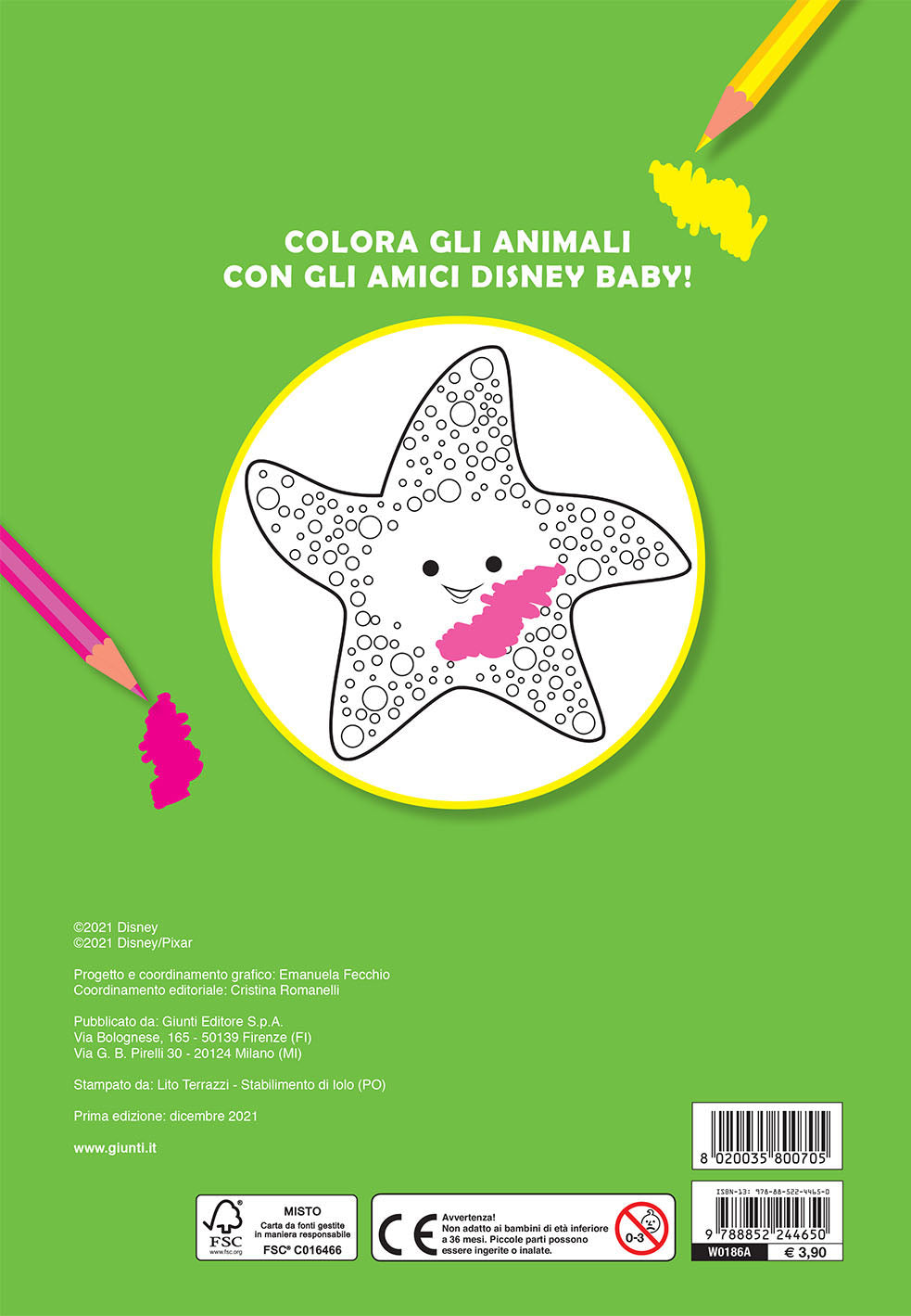 Disney Baby - Primo album da colorare - Gli animali