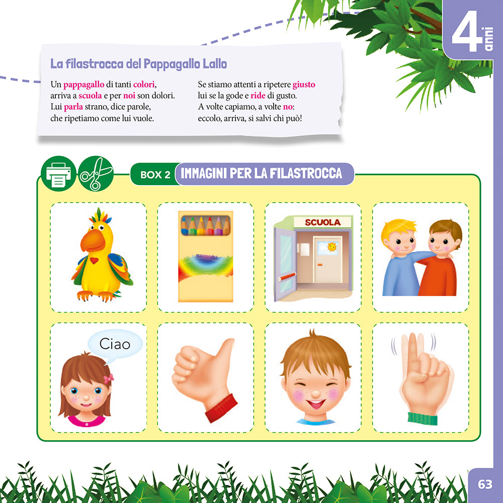 Pappagallo Lallo . Identificazione precoce di difficoltà fonologiche e laboratori per lo sviluppo linguistico da 3 a 5 anni