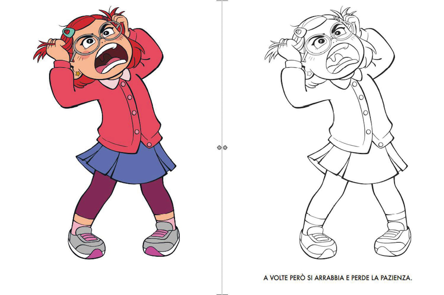 Red Primo album da colorare. Rosso come un panda