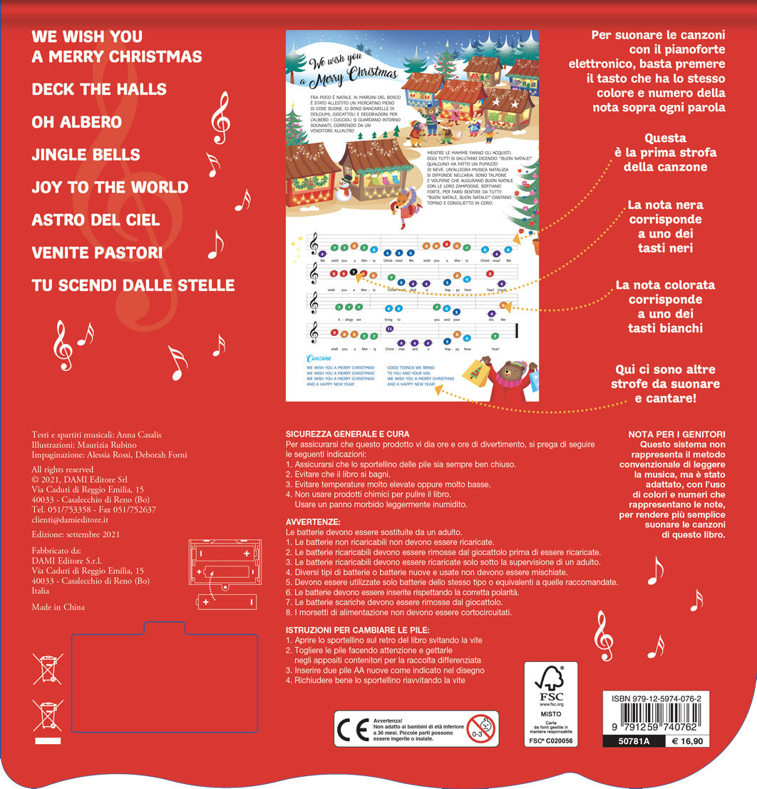 Il libro pianoforte di Natale. Con 8 famose canzoncine da leggere, cantare e suonare!