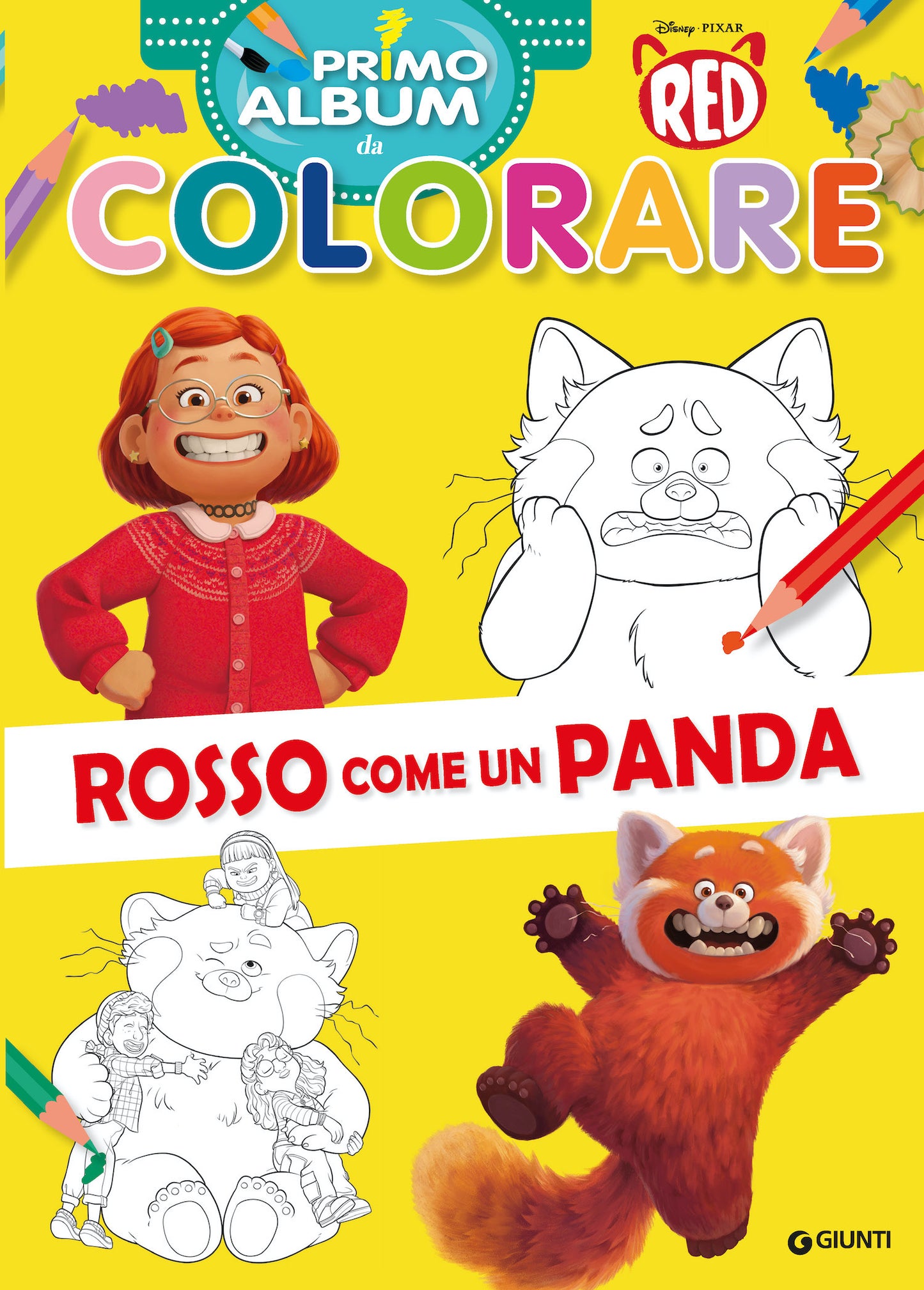 Red Primo album da colorare. Rosso come un panda