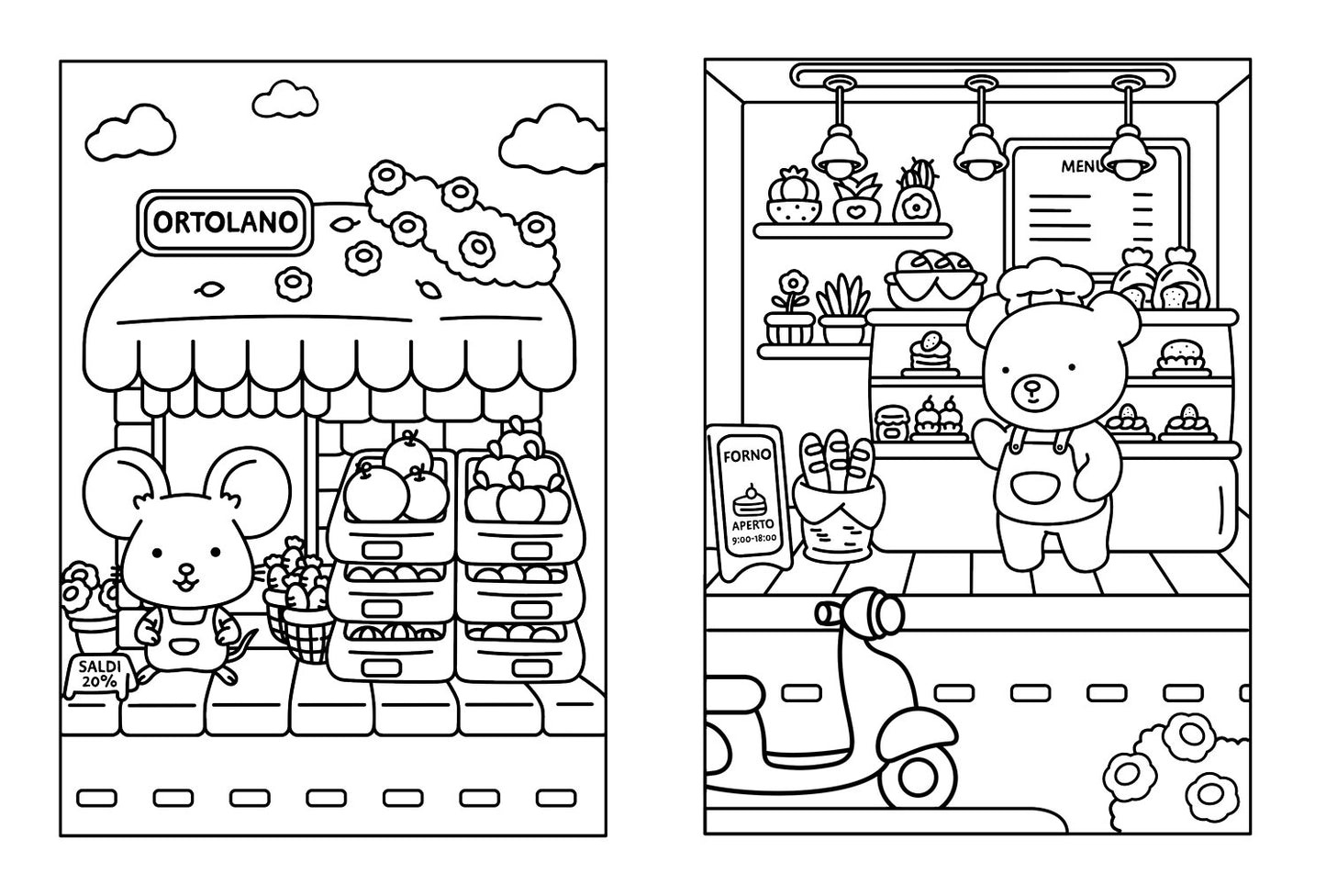COZY & CUTE. COLORING BOOK