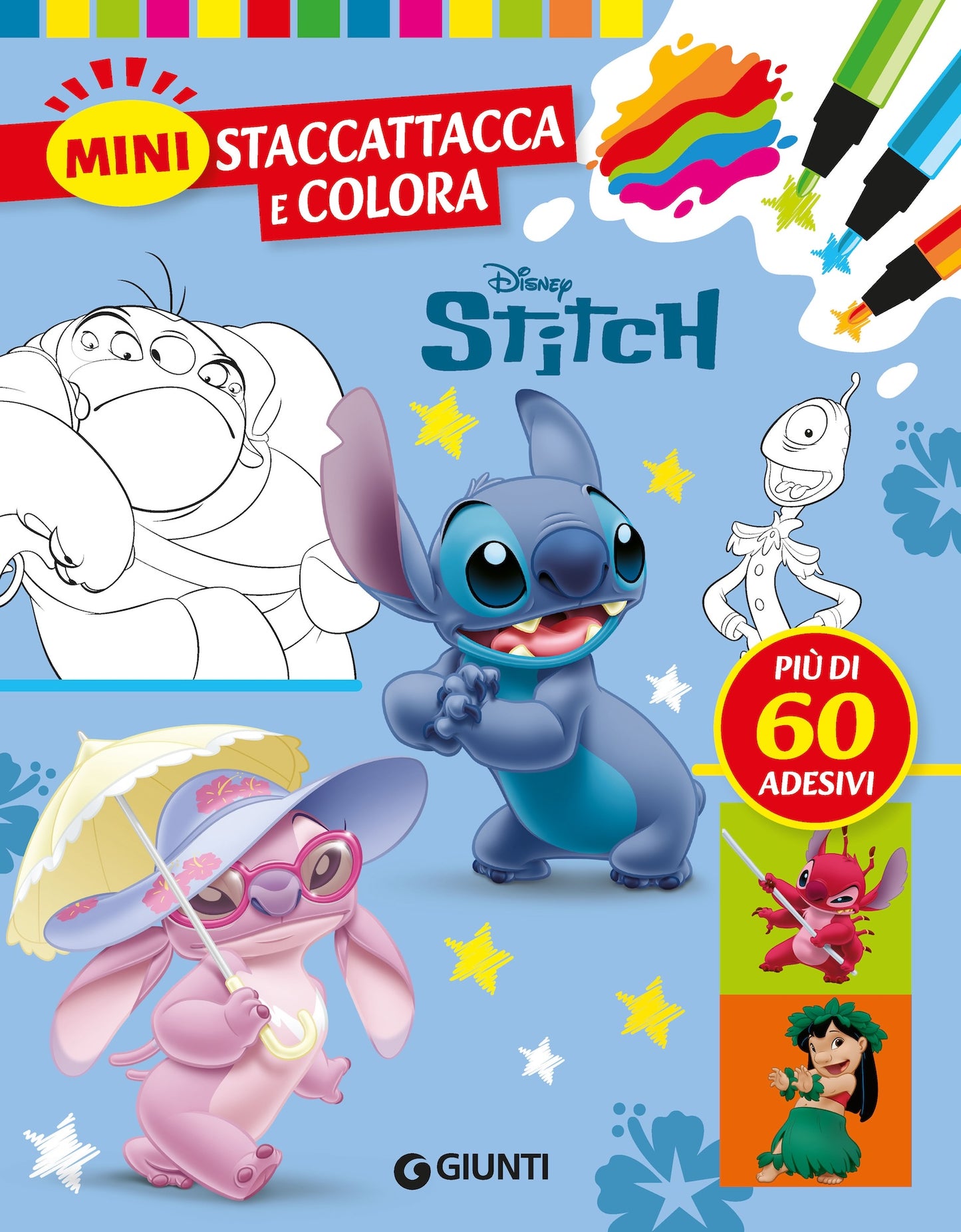 Stitch Mini Staccattacca e colora. Più di 60 adesivi