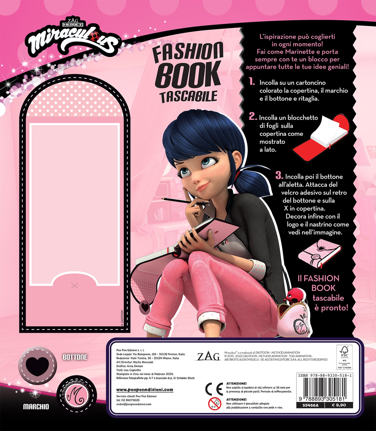 Miraculous. Fashion Book. Con 3 colle glitter