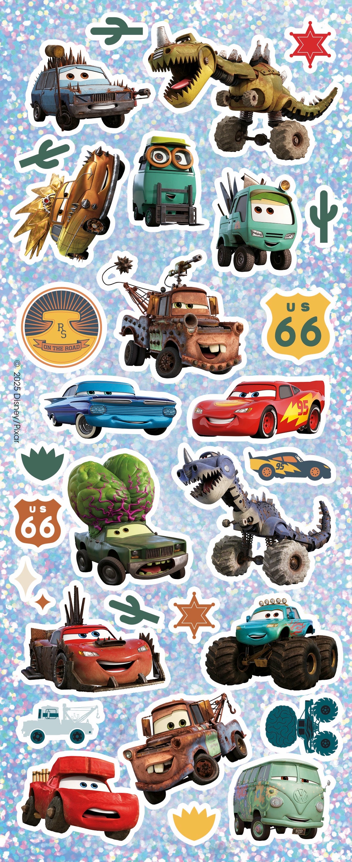 Cars on the road Bubble Stickers. Storia e giochi