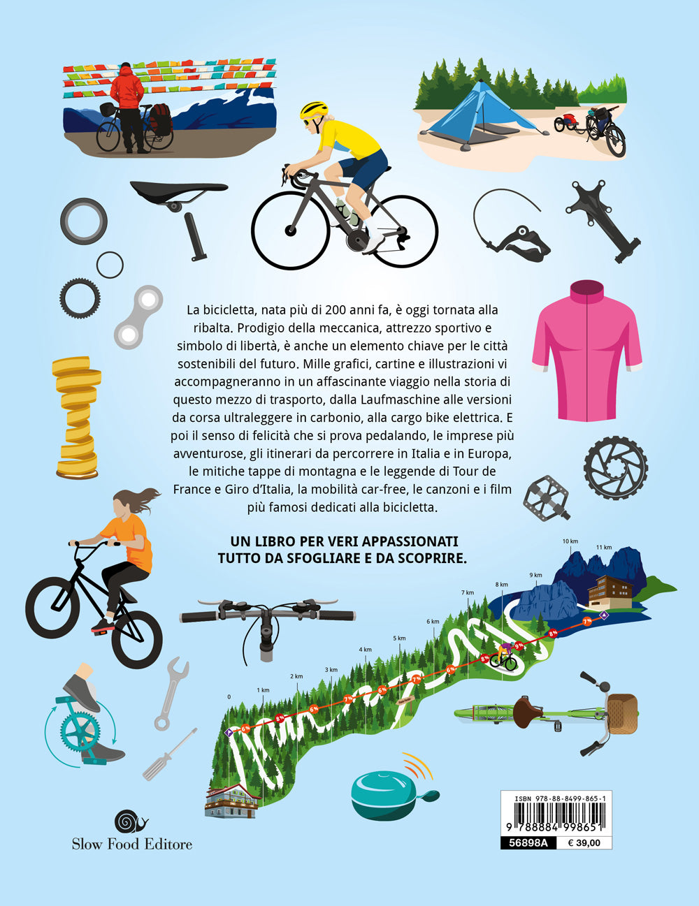 IL GRANDE LIBRO DELLA BICICLETTA.. NUMERI, ITINERARI, SPORT E CURIOSITA' IN OLTRE 1000 INFOGRAFICHE, MAPPE E ILLUSTRAZIONI