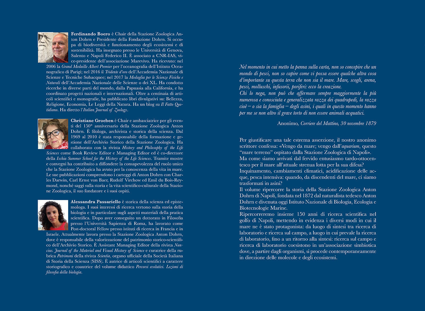 La vita del mare  il mare per la vita. 150 anni di ricerca alla Stazione Zoologica Anton Dohrn