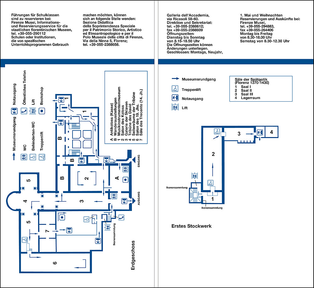 Galleria dell'Accademia (in tedesco). Der offizielle Führer - Nuova edizione aggiornata