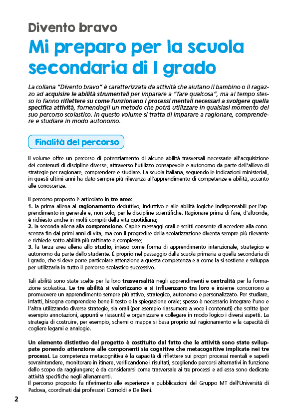 Mi preparo per la scuola secondaria di I grado