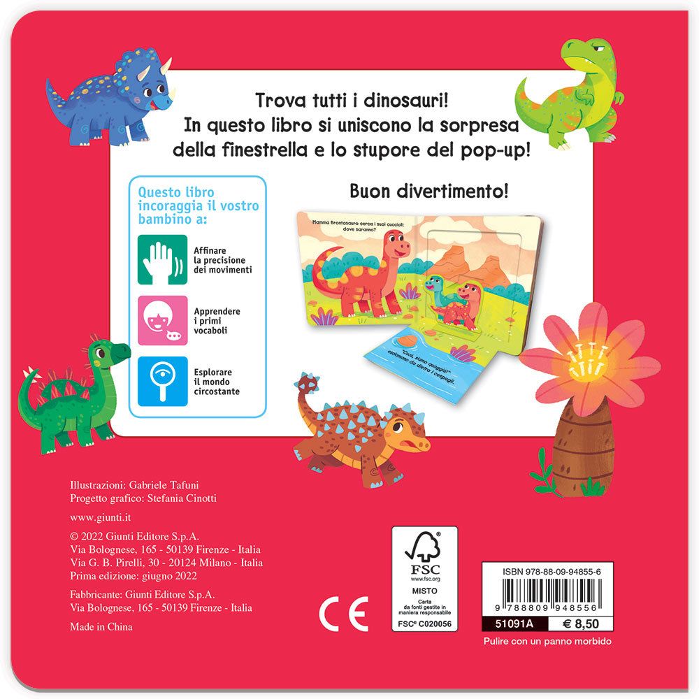 Dinosauri. Finestrelle Pop up