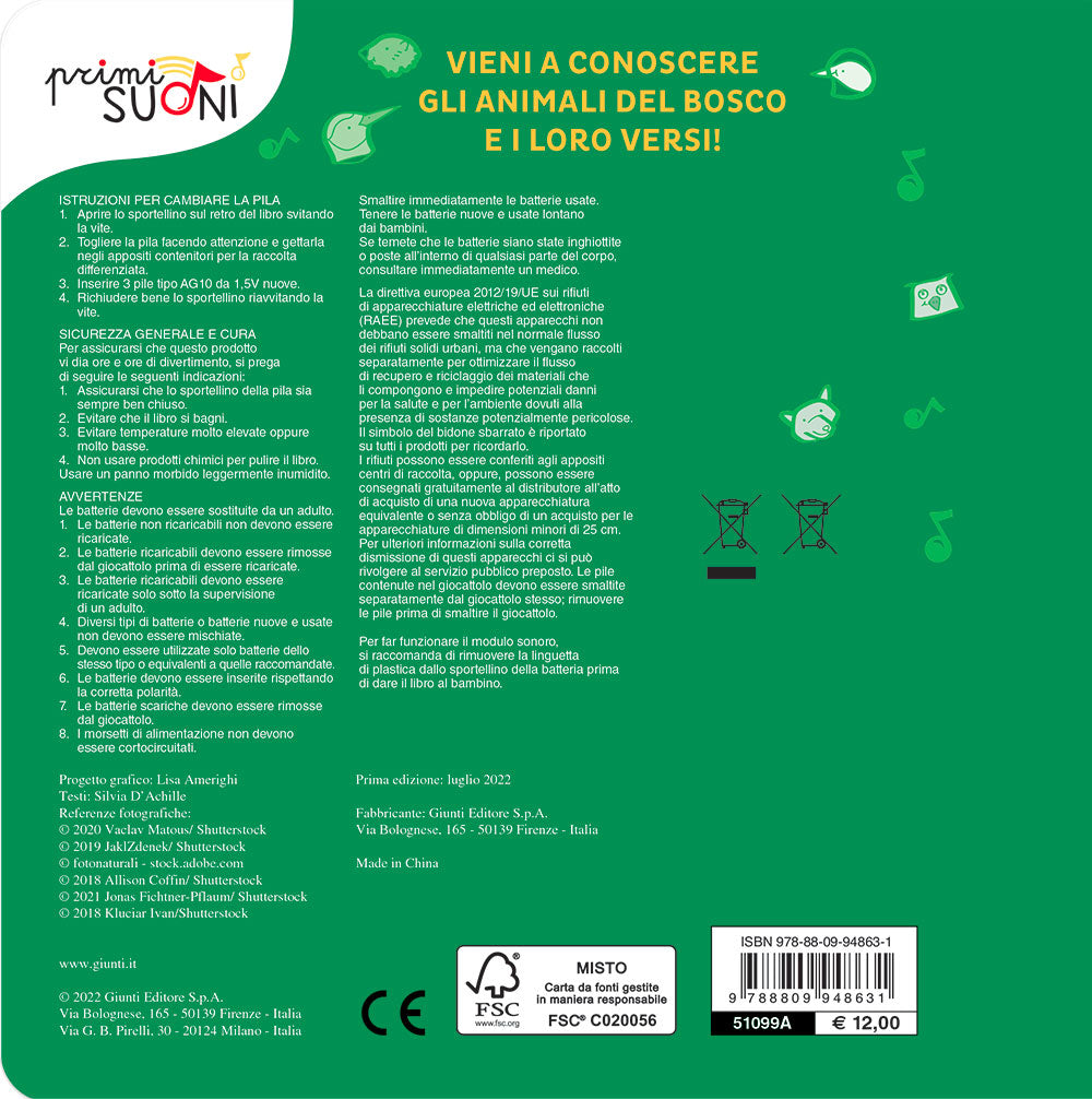 Animali del bosco. Primi Suoni