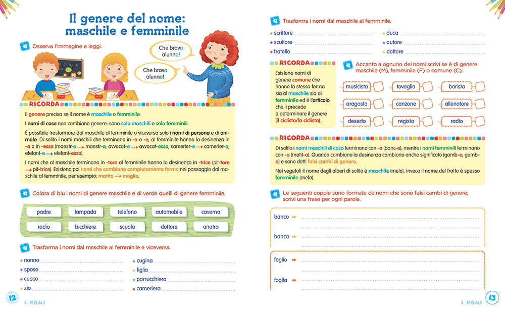 Imparo i nomi e gli articoli. Tante attività e giochi per non sbagliare più!