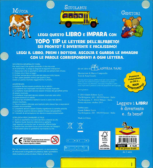 Topo Tip. Il mio primo libro alfabetiere sonoro. Libro premi e ascolta con 27 suoni