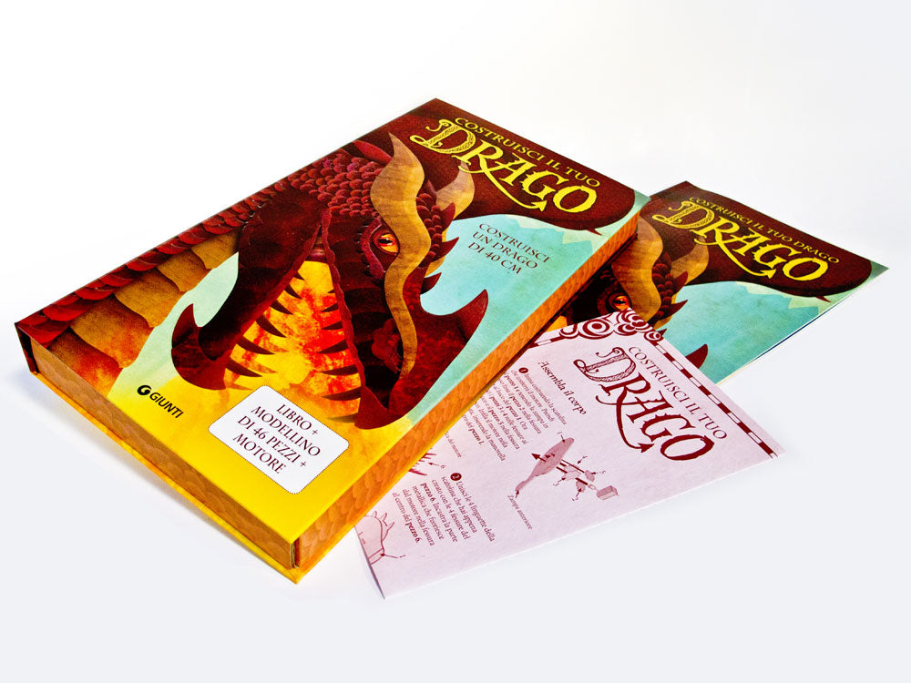 Costruisci il tuo drago. Libro+Modellino di 46 pezzi+motore
